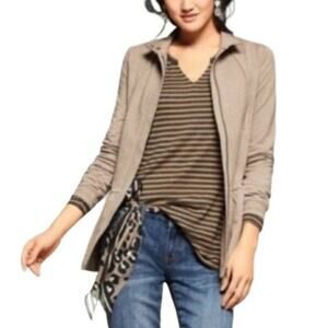 Cabi Women's Striped V-Neck Long Sleeve Top - Size M‎